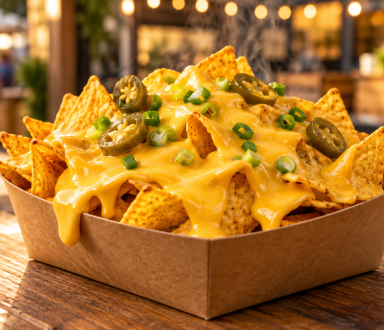 nachos : hier mit kaesesauce
